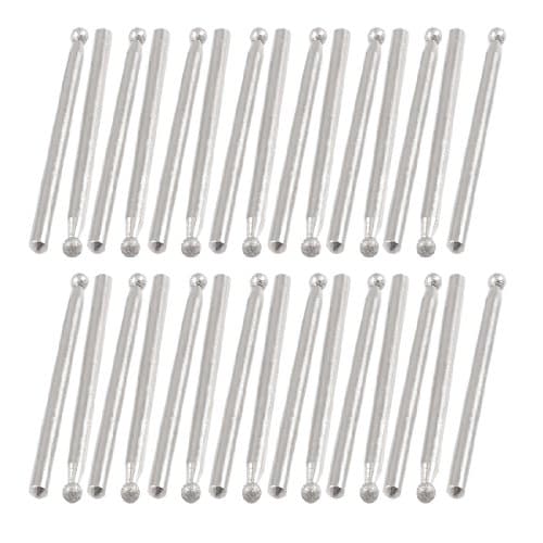 Image of Sourcingmap 30pcs 3mm Shank 3mm Dia Round Ball Point Grinding Diamond Mounted Bits
