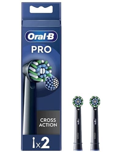 Image of Oral-B Pro Cross Action Black Electric Brush Tips, Pack of 4