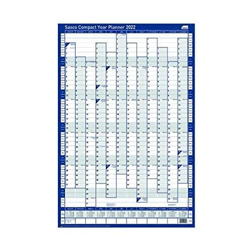 Image of Sasco Compact Year Planner Portrait 2022 2410159 + FINCHLEY PEN FREE