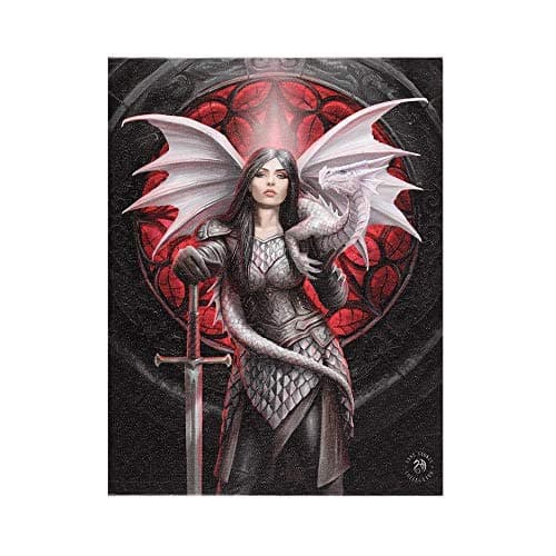 Image of Canvas Plaque | Valour by Anne Stokes | H19.4cm x W25cm x D1.4cm | Pack of 1