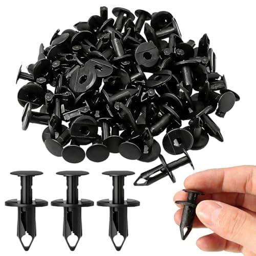 Image of 100 PCS Longer Trims Panel Fixing Clips, Universal Car Body Trim Clip, Plastic Push Type Retainer Fasteners for Auto Interior Door Body Bumper Trim Clips Kit