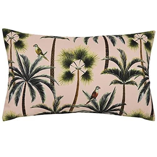 Image of furn. Evans Lichfield Palms Outdoor Cushion Cover, Polyester, Blush