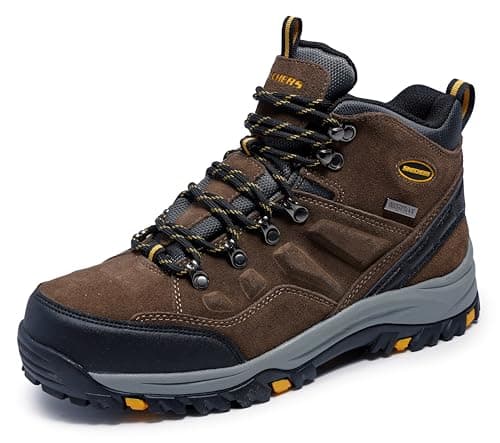 Image of Skechers Men's Relment Pelmo Hiking Boot, Khaki, 10 UK