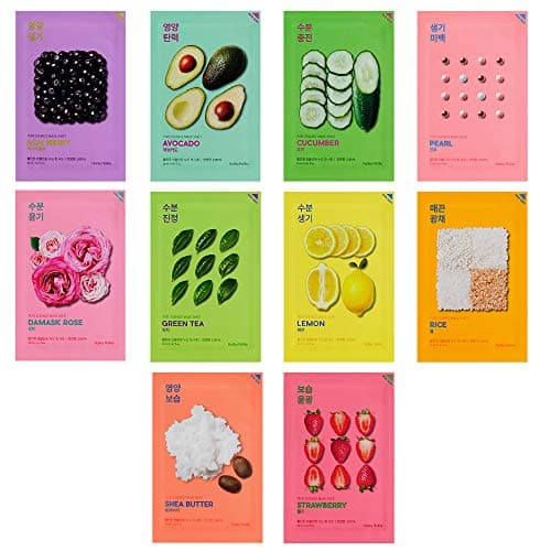 Image of Holika Holika Pure Essence Mask Sheet 20ml Pack of 10, 100% Natural Tencel Sheet, Easy to Open