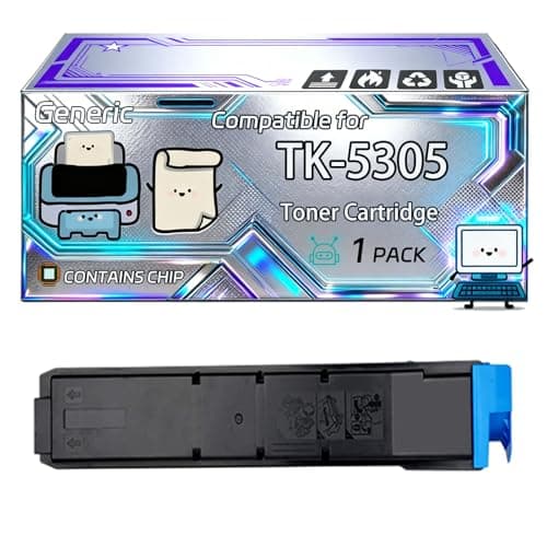 Image of TK-5305 Toner Cartridge Compatible for Kyocera TASKalfa 350ci TASKalfa 351ci Printers, With Chip, 12000 Pages, Vibrant Colours (1 Pack Cyan)