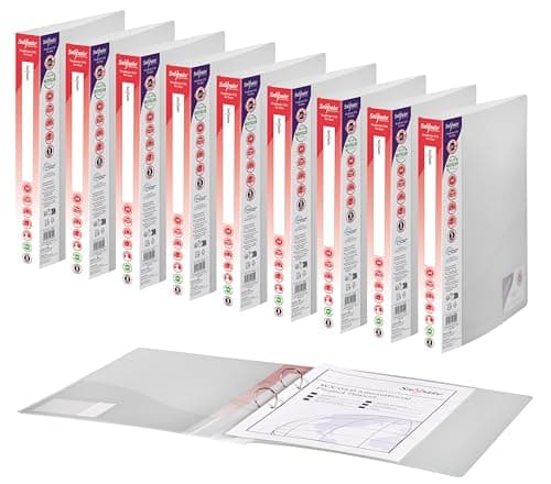 Image of Snopake A4 2 O-Ring 25mm RingBinder - Clear [Pack of 10] Ref: 10183