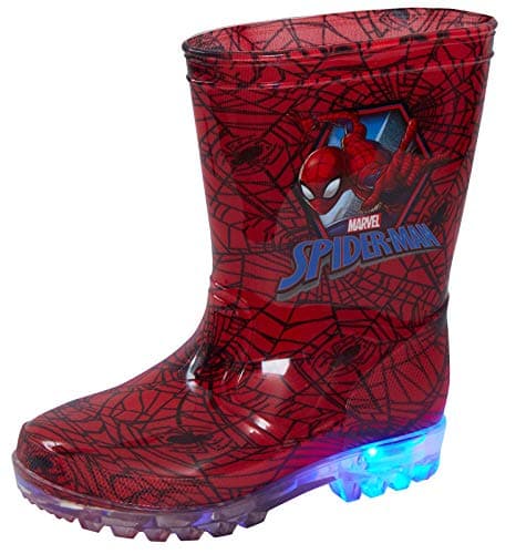 Image of Marvel Spiderman Light Up Wellington Boots 6 UK Child