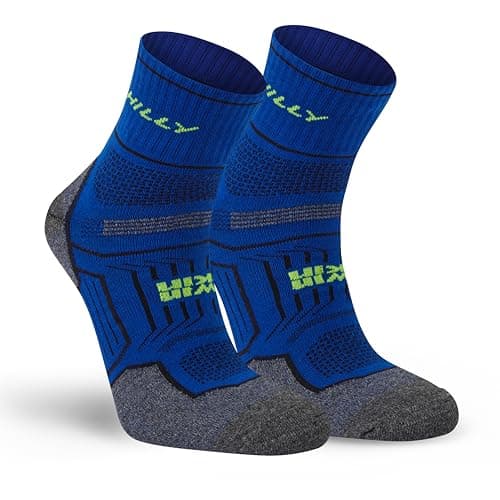 Image of Hilly, Twin Skin, Anti Blister - Anklet - Med Cushioning, Cobalt/Grey Marl, L