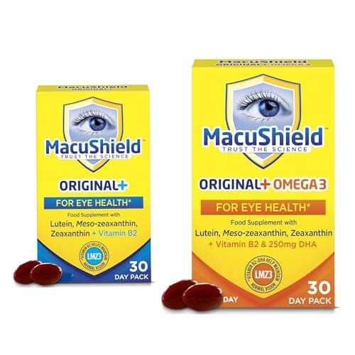Image of Bundle Deal | MacuShield Original+ 30 Day Pack & Omega-3 30 Day Pack. Eye Health** Food Supplement with Lutein, Zeaxanthin and Meso-zeaxanthin as Well as Vitamin B2 which Helps Support Normal Vision
