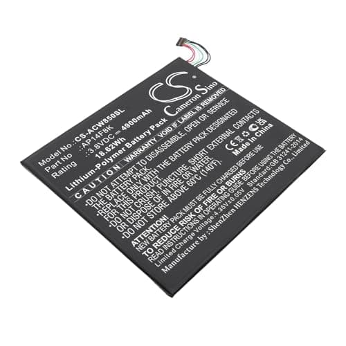 Image of CS-ACW850SL Battery 4900mAh compatible with [Acer] A1-840, A1-850-A1410, A1-860, A1-860-19LU, B1-820, B1-830, B1-850 WiFi 16GB, GT-810, Iconia One 8, Iconia Tab 8, Iconia Tab A1-850, Iconia Tab A1-85