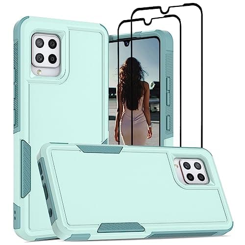 Image of Jeylly for Samsung Galaxy A42 5G Case, Samsung A42 5G Cell Phone Case Heavy Duty Shockproof Scratch Impact Resistant Drop Proof Durable Cover for Galaxy A42 5G, Turquoise