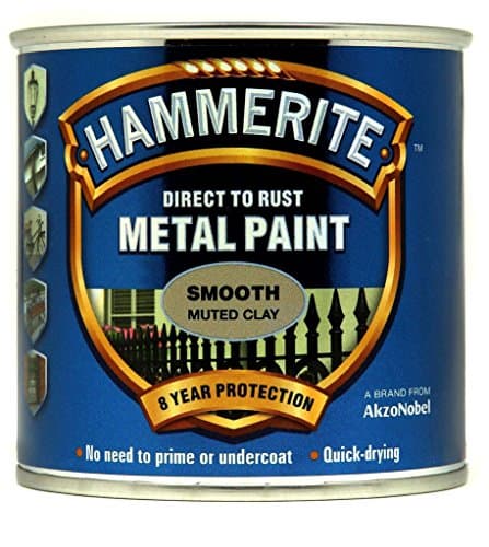 Image of Hammerite Metal Paint Smooth 250ml Muted Clay