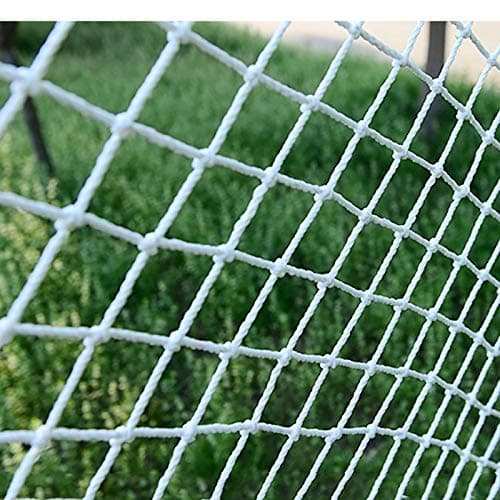 Image of NAKAN Stair Net Indoor Child Safety Net Fence Decor Mesh Nets, Balcony Protective Net For Railings Stairs Playground Kids Pets, White Polyester Rope Net Outdoor Garden Plant Net (Size : 2X7M(7X22FT))