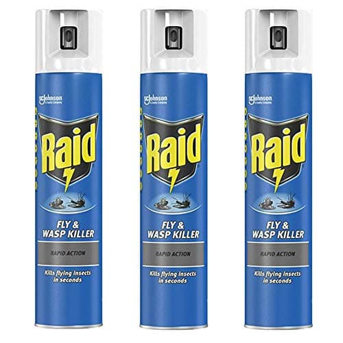 Image of 3 x 300ml Fly & Wasp Killer Spray Pest Control Indoors Outdoors