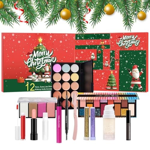 Image of Beauty Advent Calendar - 12 Days 2024 Christmas Countdown Calendar, Cosmetic Gift Set for Women, Girls, Sisters, Wife Make-Up Lovers, Special Occasion
