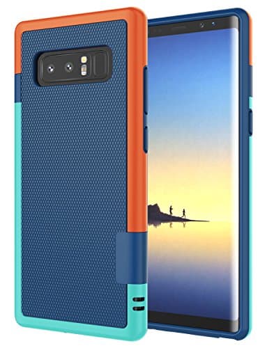 Image of Jeylly Galaxy Note 8 Case, Note 8 Cover, [3 Color] Slim Hybrid Impact Rugged Soft TPU & Hard PC Bumper Shockproof Protective Anti-slip Case Cover Shell for Samsung Galaxy Note 8 SM-N950 - Blue