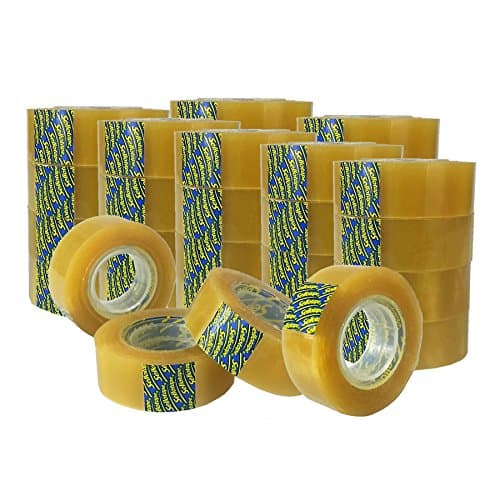 Image of 32 x Sellotape Original Golden Tape Roll Clear Non Static Easy Tear Tape 19mm x 33m - No Need for Scissors - Ideal for Home, Office or School Use.
