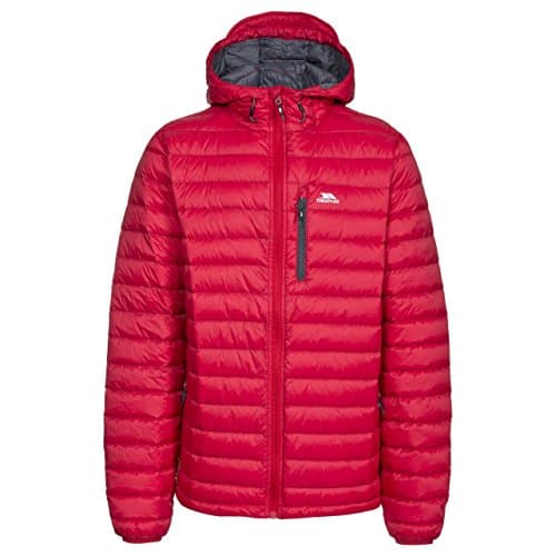 Image of Trespass Digby Mens Down Jacket Packaway Lightweight Padded Showerproof Coat (S, Red)