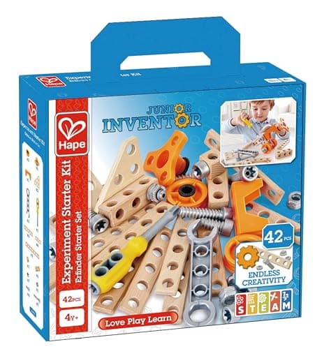 Image of Hape Junior Inventor Starter Kit - Wooden Building Set