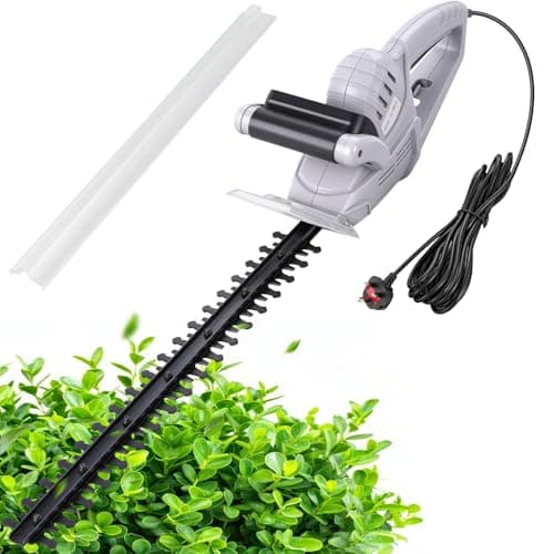 Image of Corded Hedge Trimmer & Electric Hedge Cutter, (450W, Blade Length 45 cm,16mm Tooth Opening), Ultra-Light 2.6kg tree cutter Machine & Bush Trimmer, 6m Cable & Two-Way Safety Switch