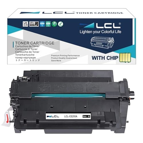 Image of LCL Compatible Toner Cartridge 55A CE255A (1 Black) Replacement for HP Laserjet Enterprise P3010 P3011 P3015 P3016 P3015d P3015dn P3015n P3015x 500 MFP M525dn M525f LaserJet Pro M521dn MFP