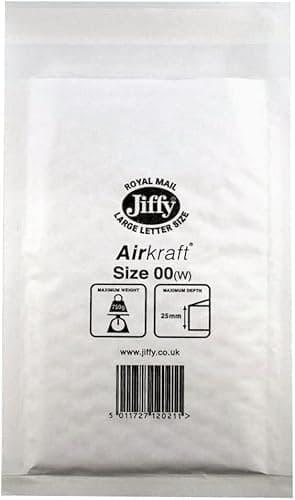 Image of Jiffy Airkraft White 115x195mm Pack of 100 JL-00 Comes in Premier Life Packaging
