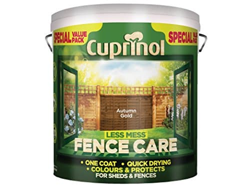 Image of Cuprinol LMFCAG6L Less Mess Fence Care Autumn Gold 6 Litre, 6l