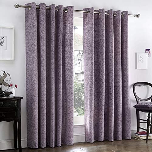 Image of Dreams & Drapes - Hanworth Lined Eyelet Curtains - 66" Width x 72" Drop (168 x 183cm), Heather, Purple