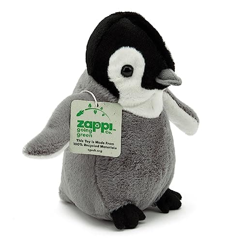 Image of Zappi Co Ultra Soft Penguin Chick Plush Toy (22cm Width) - 100% Recycled, Eco-Friendly, Newborn Gift, Realistic Lifelike