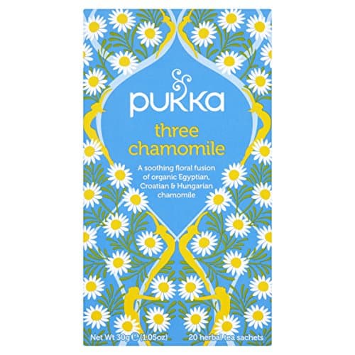 Image of Pukka Three Chamomile Tea (Pack of 4, Total 80 Bags)