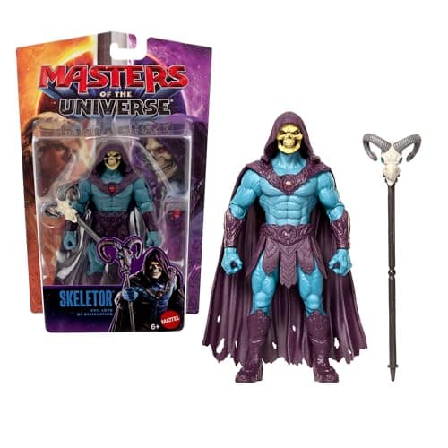 Image of Masters of the Universe Movie Skeletor 5.5 Inch Action Figure Villain Toy, Content Accurate, 14 Movable Joints & Ram Head Havoc Staff, JKH92