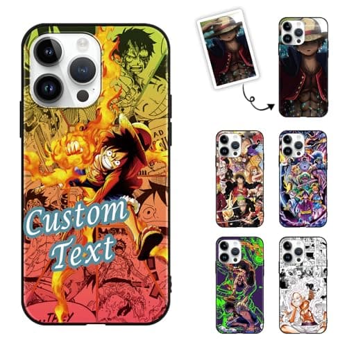 Image of Phone Case Personalised for Apple iPhone 7 Plus/8 Plus 5.5 Inch, Anime Luffy Gear 5 Nika Zoro Ace Nami Cartoon Manga Pattern Photo Custom Design Soft TPU Cover Shock-Resistant Protective