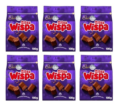 Image of Sweet Treat - Cad Bitsa Wispa Chocolate Bag 100g Pack Of 6, Perfect for Gifting and sharing Treat For Everyone