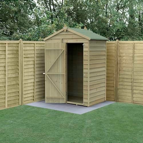 Image of Forest Garden 4LIFE Apex Shed 5x3 | Single Door | No Window|25 Year Anti-Rot Guarantee