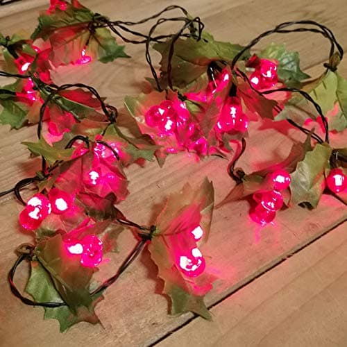 Image of Premier Pre-Lit Holly Berry Light Garland - 2.8m