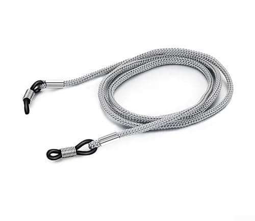 Image of TDCuizent Adjustable Glasses Strap Cord Elastic Silicone Neck Holder Rope Anti Slip Eyewear Retainer Secure Frame Attachment 70Cm For Reading Sunglasses Spectacles Sports Cycling Activities(grey)