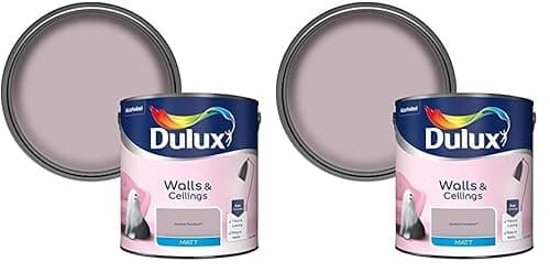 Image of Dulux Matt Emulsion Paint For Walls And Ceilings - Dusted Fondant 2. 5 Litres (Pack of 2)