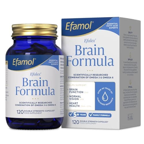 Image of Efamol Efalex Brain Formula | 120 Omega 3 Fish Oil Capsules with Evening Primrose Oil | Fish Oil Omega 3 Brain Supplement | Help Support Brain Function, Normal Vision & Heart Health | 60 Day Supply