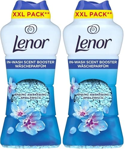Image of Lenor Laundry Perfume In-Wash Scent Booster 735g - Spring Awakening, Up to 12 Weeks Non-Stop Freshness in Storage (Pack of 2)