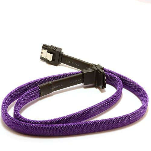 Image of kenable PRO SATA 3 Locking Plug to Right Angle Plug 6Gb High Speed Cable 50cm