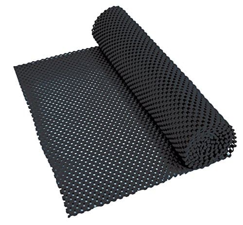 Image of Aidapt Non Slip Waterproof Black Easy to Cut 150x30 cm Fabric Mat Ideal for use Lining Draws, Shelves , and Work tops