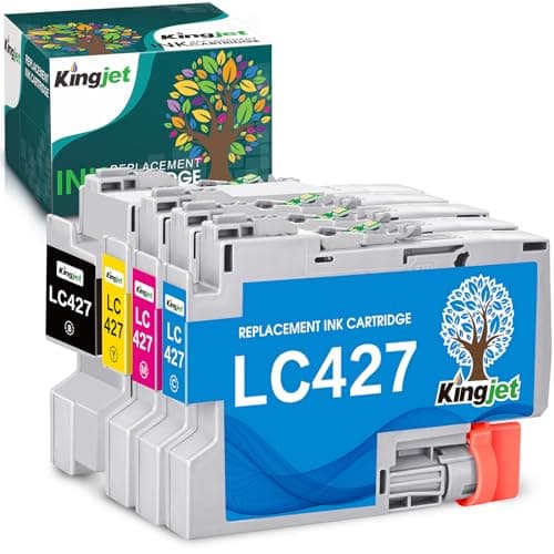 Image of KINGJET LC427 Ink Cartridges for Brother LC427 LC427XL LC-427 LC-427XL Ink Multipack Compatible with Brother MFC-J5955DW MFC-J6955DW MFC-J6957DW MFC-J6959DW HL-J6010DW Printer