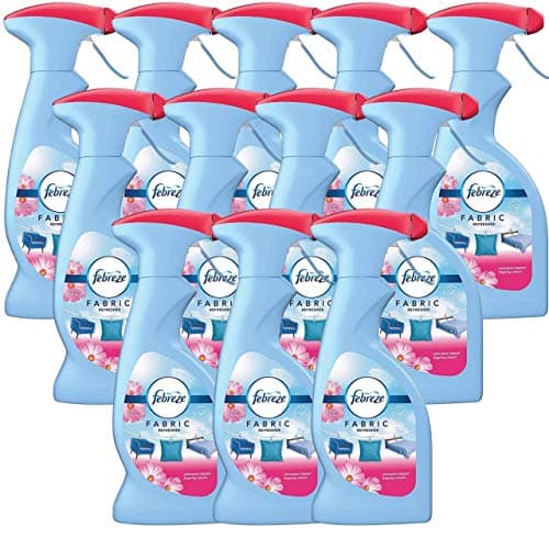 Image of Febreze Fabric Freshener Spray Blossom and Breeze 375 ML, Cleans Away Odours Trapped On Hard to Wash Fabrics And Leaves A Light Fresh Scent 12 x 375 ml