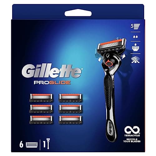Image of Gillette ProGlide Men's Razor, with Flexball Technology + 7 Razor Blade Refills with Precision Trimmer, 5 Anti-Friction Blades