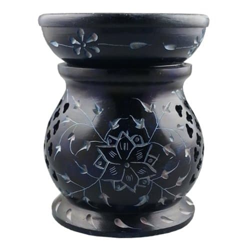 Image of Shiva Blue Eternity Soapstone Essential Oil Burner/Aromatherapy Oil Burner - Medium