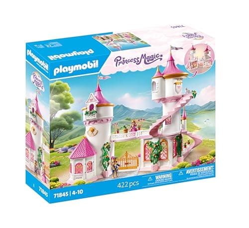 Image of Playmobil | Princess Magic | Princess Castle with Royal Couple | Princess Toy | Castle Playset | Fairy Tale Toy for Kids Aged 4+ | 71845