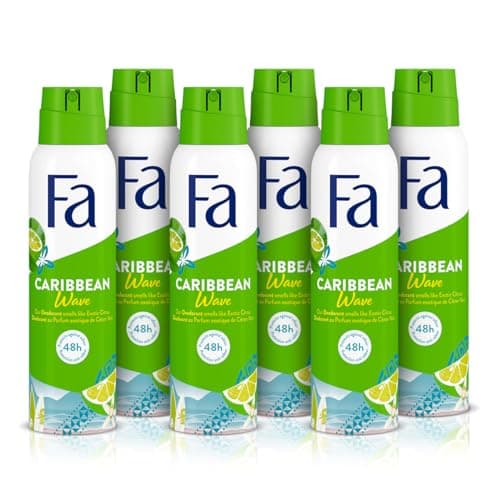 Image of Fa - Deodorant Spray Caribbean Lemons - 200 ml (Pack of 6) Total: 1200 ml