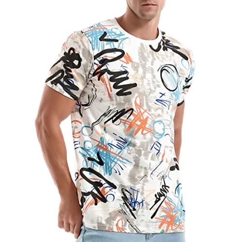 Image of RONOMO Men's Round Neck Short Sleeved T-Shirt | Medium Elasticity | Soft and Breathable | Pre Shrunk Treatment| (TY White S)