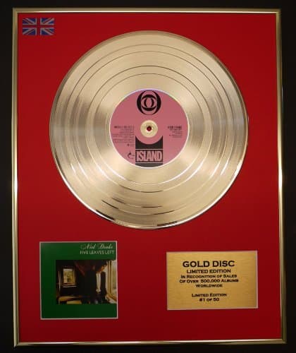 Image of NICK DRAKE/LTD. EDITION CD GOLD DISC/RECORD/FIVE LEAVES LEFT