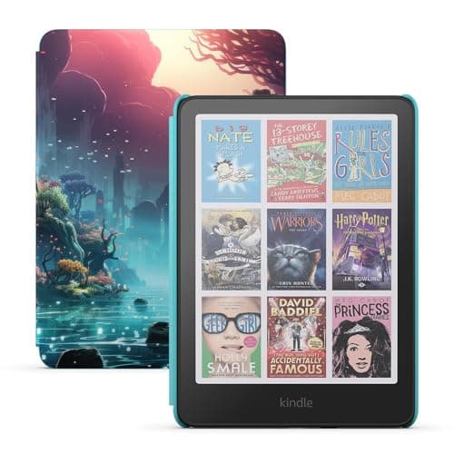 Image of Amazon Kindle Colorsoft Kids (newest gen) | First Kindle for children in colour, with cover– 16 GB – Fantasy River